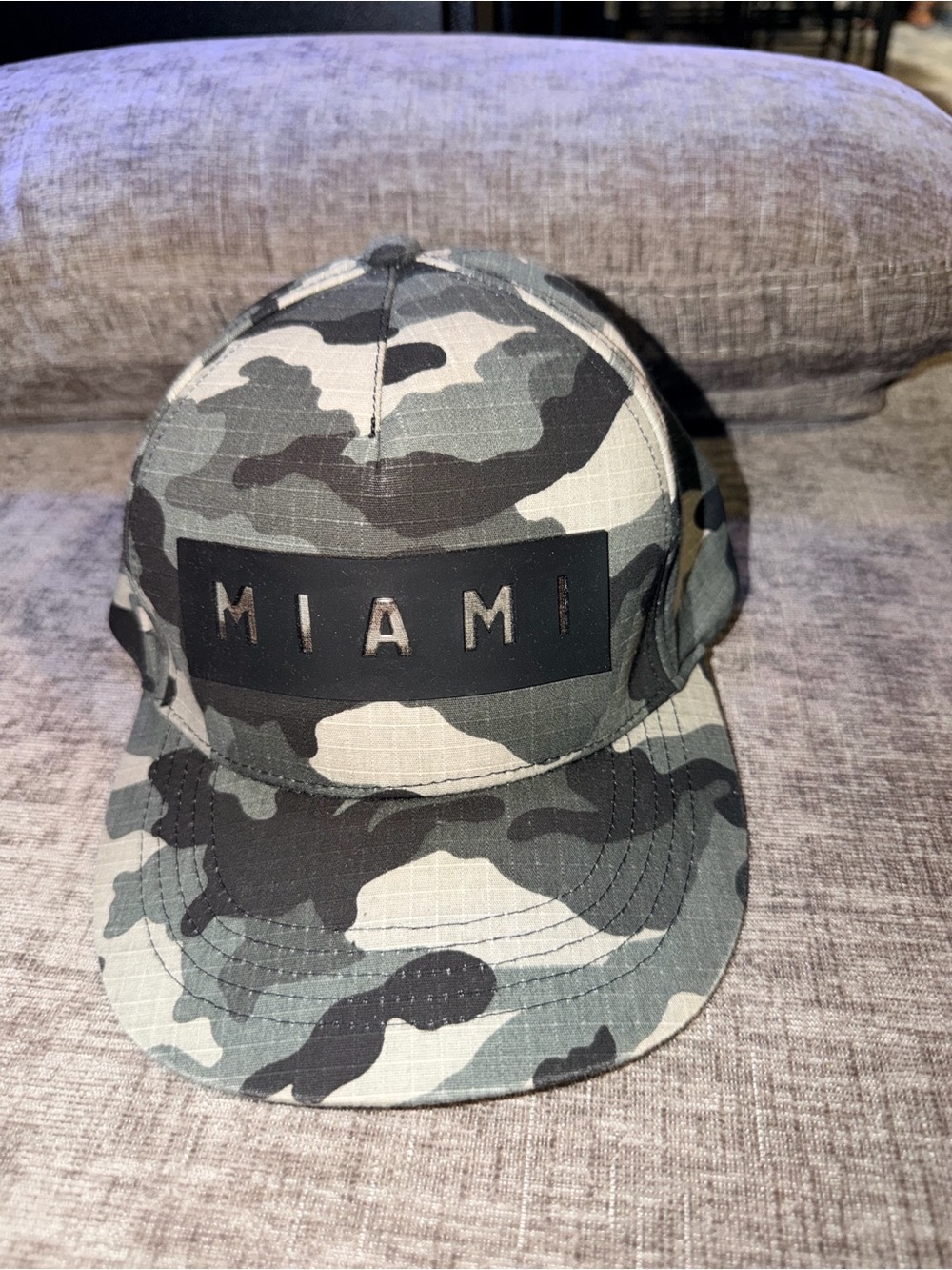 Robin Ruth Miami‎ Camo Snapback Hat in Green, Black, Gray